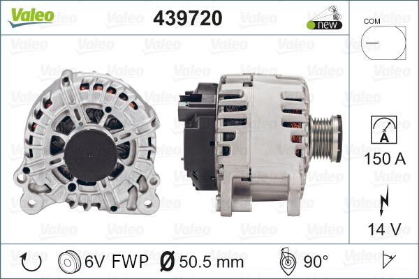 Valeo 439720 - Генератор autosila-amz.com