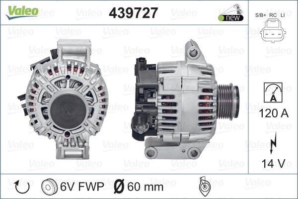 Valeo 439727 - Генератор autosila-amz.com