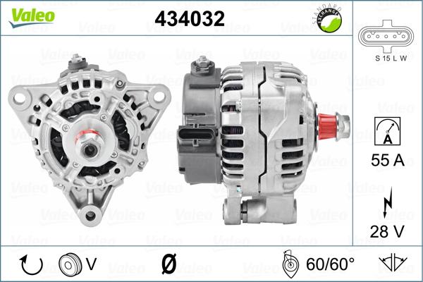 Valeo 434032 - Генератор autosila-amz.com