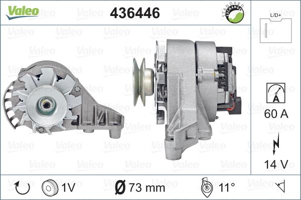 Valeo 436446 - Генератор autosila-amz.com