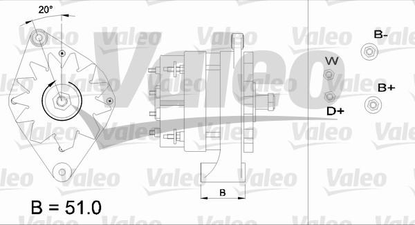 Valeo 436440 - Генератор Volvo F-FL 28V 55A autosila-amz.com