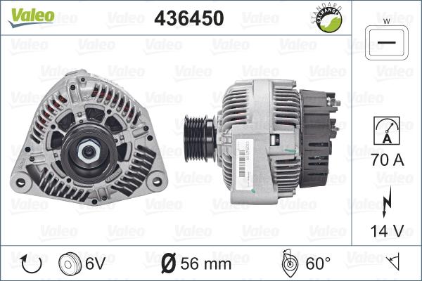 Valeo 436450 - Генератор autosila-amz.com