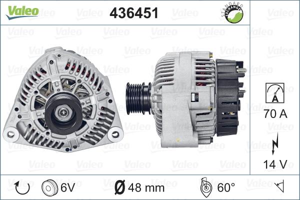 Valeo 436451 - Генератор autosila-amz.com