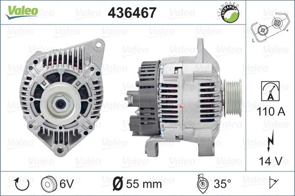 Valeo 436467 - Генератор autosila-amz.com