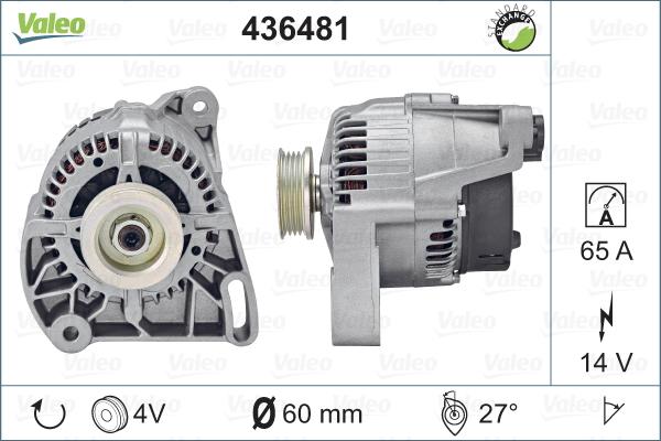 Valeo 436481 - Генератор autosila-amz.com