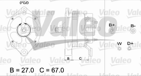 Valeo 436433 - Генератор 28V 55,0 A Scania autosila-amz.com