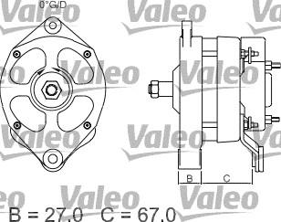 Valeo 436433 - Генератор 28V 55,0 A Scania autosila-amz.com