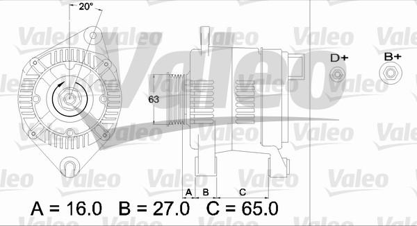 Valeo 436475 - Генератор autosila-amz.com