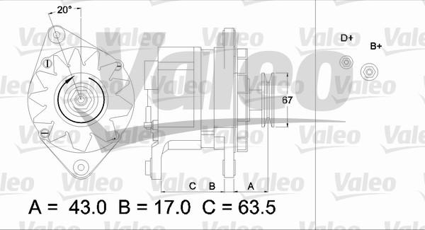 Valeo 436587 - Генератор autosila-amz.com