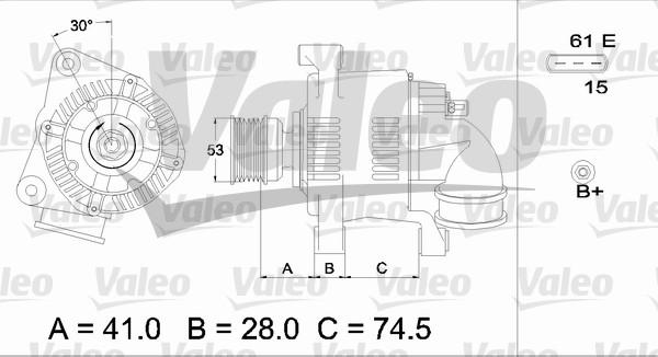 Valeo 436655 - Генератор autosila-amz.com