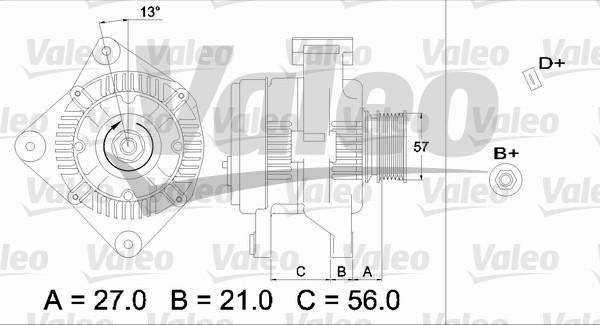 Valeo 436653 - Генератор autosila-amz.com