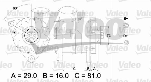 Valeo 436622 - Генератор autosila-amz.com