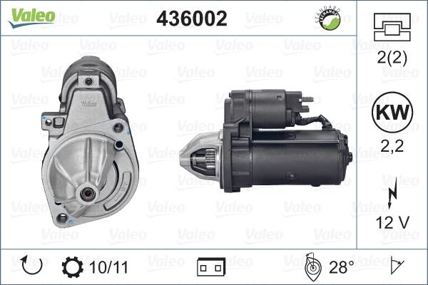 Valeo 436002 - Стартер autosila-amz.com