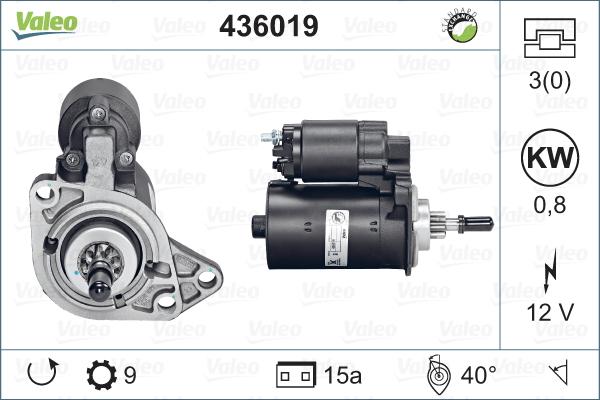 Valeo 436019 - Стартер autosila-amz.com