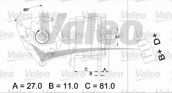 Valeo 436144 - Генератор autosila-amz.com