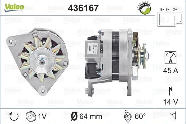 Valeo 436167 - Генератор autosila-amz.com