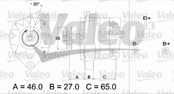 Valeo 436308 - Генератор autosila-amz.com