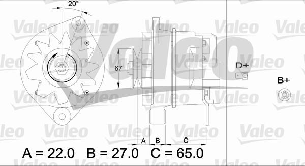 Valeo 436316 - генератор Fiat autosila-amz.com