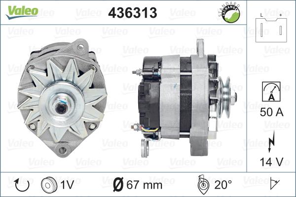 Valeo 436313 - Генератор autosila-amz.com