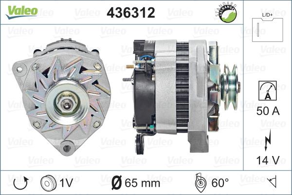 Valeo 436312 - Генератор autosila-amz.com