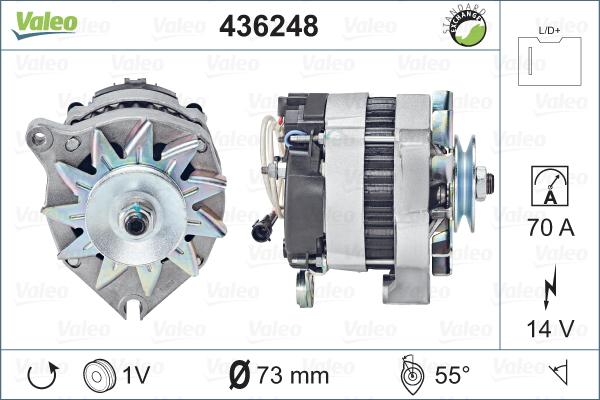 Valeo 436248 - Генератор autosila-amz.com