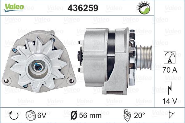 Valeo 436259 - Генератор autosila-amz.com