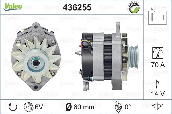 Valeo 436255 - Генератор autosila-amz.com