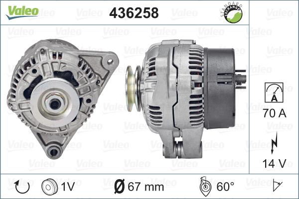 Valeo 436258 - Генератор autosila-amz.com