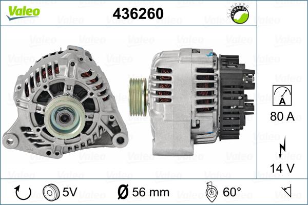 Valeo 436260 - Генератор autosila-amz.com