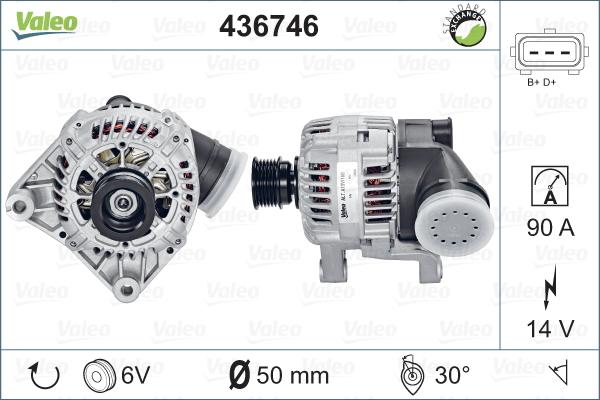 Valeo 436746 - Генератор autosila-amz.com