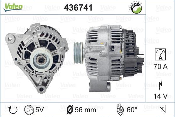 Valeo 436741 - Генератор autosila-amz.com