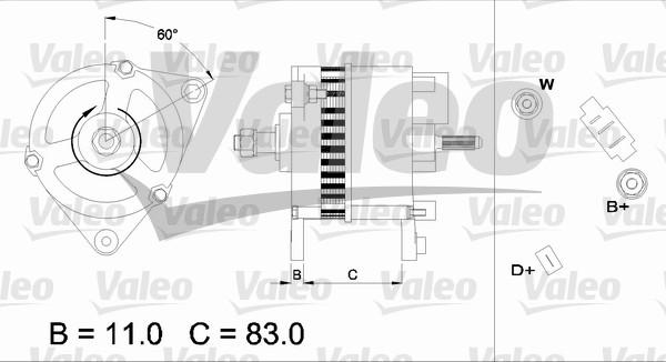 Valeo 436754 - Генератор autosila-amz.com