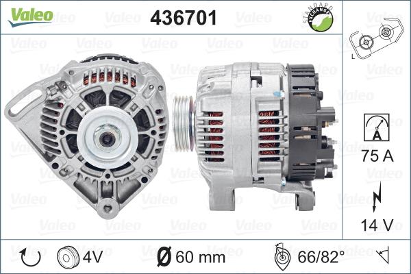 Valeo 436701 - Генератор autosila-amz.com