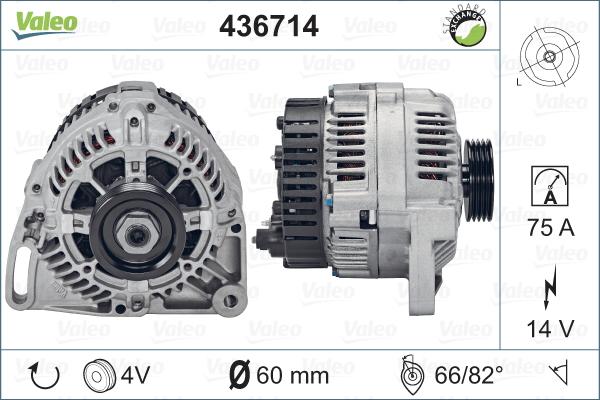 Valeo 436714 - Генератор autosila-amz.com