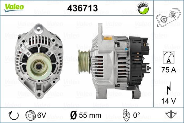 Valeo 436713 - Генератор autosila-amz.com