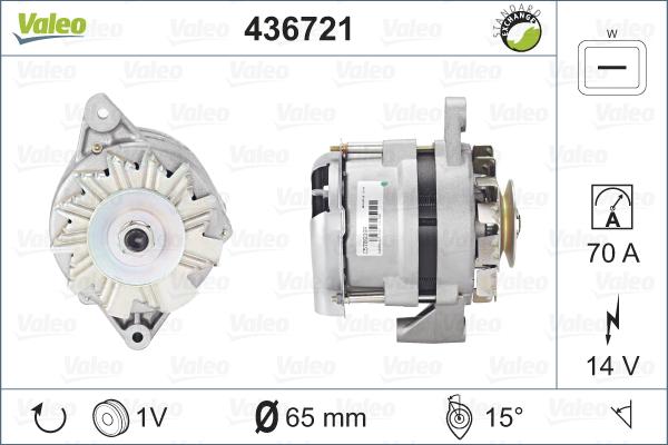 Valeo 436721 - Генератор autosila-amz.com