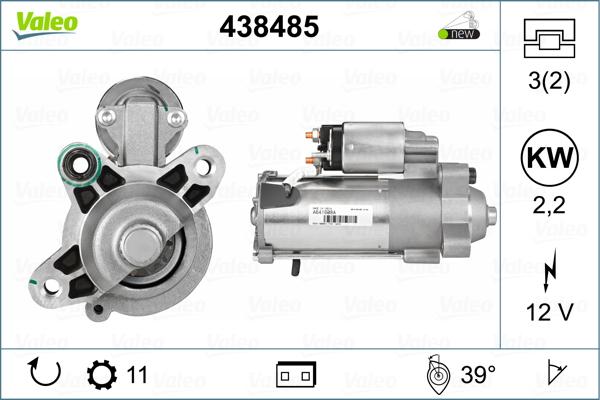 Valeo 438485 - Стартер autosila-amz.com