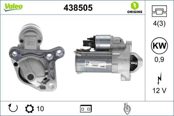 Valeo 438505 - Стартер autosila-amz.com