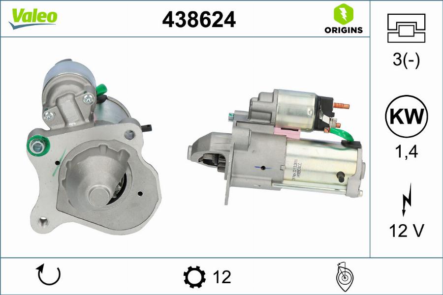 Valeo 438624 - Стартер autosila-amz.com