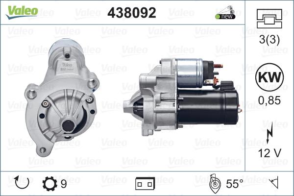 Valeo 438092 - Стартер autosila-amz.com