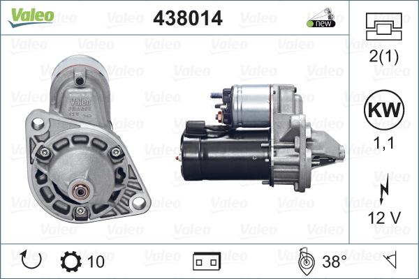 Valeo 438014 - Стартер autosila-amz.com