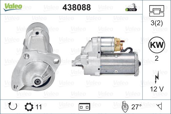 Valeo 438088 - Стартер autosila-amz.com