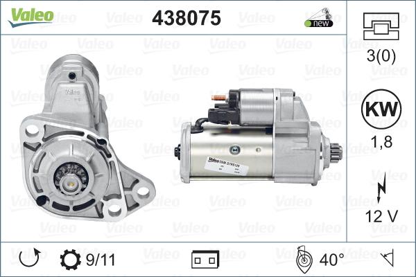 Valeo 438075 - Стартер autosila-amz.com