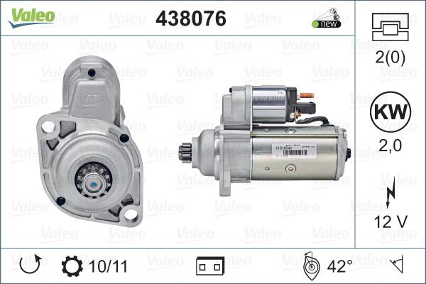 Valeo 438076 - Стартер autosila-amz.com