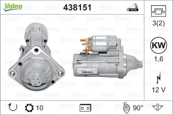 Valeo 438151 - Стартер autosila-amz.com