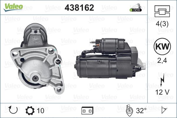 Valeo 438162 - Стартер autosila-amz.com