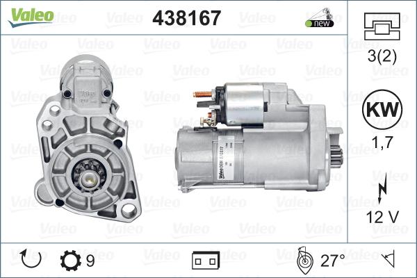 Valeo 438167 - Стартер autosila-amz.com