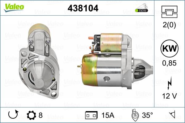 Valeo 438104 - Стартер autosila-amz.com