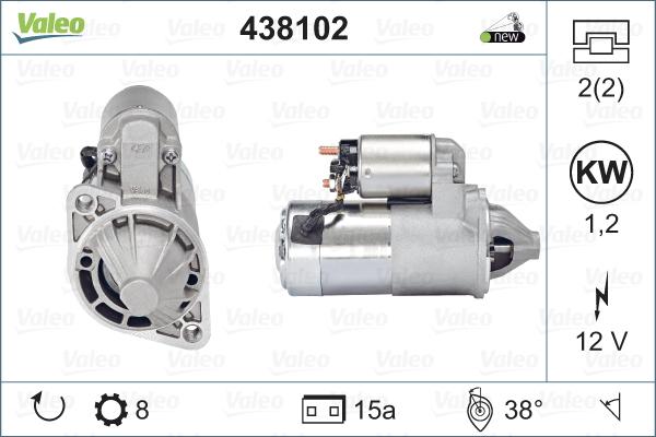 Valeo 438102 - Стартер autosila-amz.com