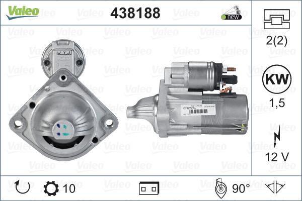 Valeo 438188 - Стартер autosila-amz.com